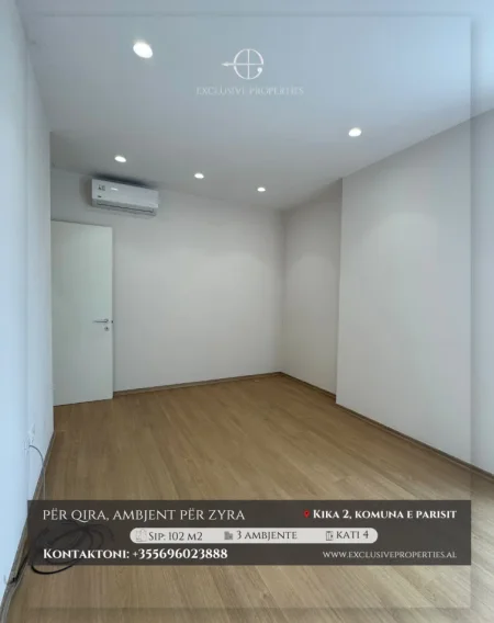 Tirane, jepet me qera zyre Kati 2, 101 m² 1.000 € (Kika 2 Komuna e parisit)