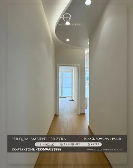 Tirane, jepet me qera zyre Kati 2, 101 m² 1.000 € (Kika 2 Komuna e parisit)