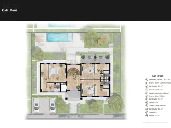 Tirane, shes Vile 3 Katshe Kati 3, 669 m² (MONTCLAIR ZONE)