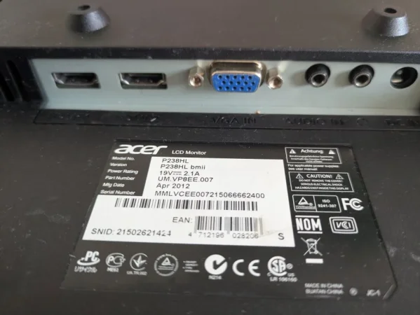 Tirane, shes, Monitor Full HD Acer - 23 inch