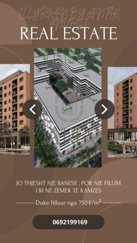 Tirane, shitet apartament 2+1 Kati 4, 70 m² 56.000 € (Bulevardi "Nene Tereza" Kamez)