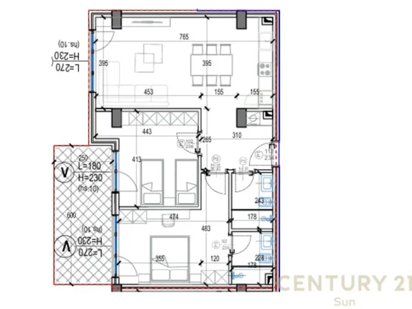 Shqiperi, shes apartament 2+1+Aneks+Ballkon Kati 2, 128 m² 208.795 € (KODRA E DIELLIT REZIDENCE)
