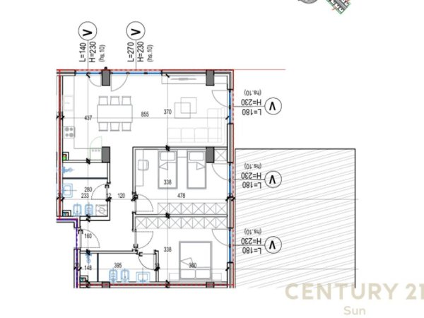 Tirane, shes apartament 2+1+Aneks+Ballkon Kati 3, 162 m² 185.146 € (KODRA E DIELLIT REZIDENCE)