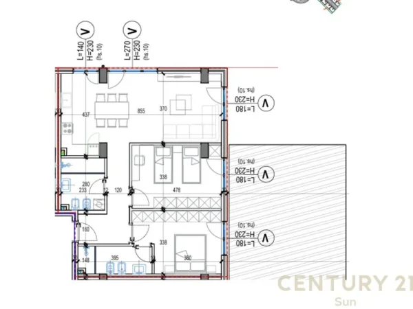 Tirane, shes apartament 2+1+Aneks+Ballkon Kati 3, 162 m² 185.146 € (KODRA E DIELLIT REZIDENCE)