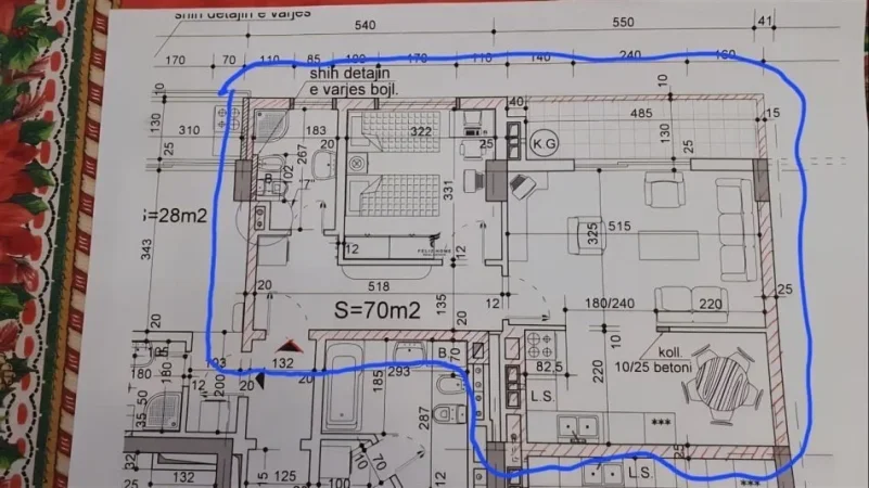 Tirane, shitet apartament 1+1+Ballkon Kati 11, 70 m² 161.000 € (ZOGU I ZI)