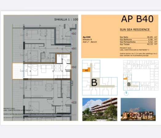 Durres, shitet apartament 1+1 Kati 2, 43 m² 50.796 € (Golem)