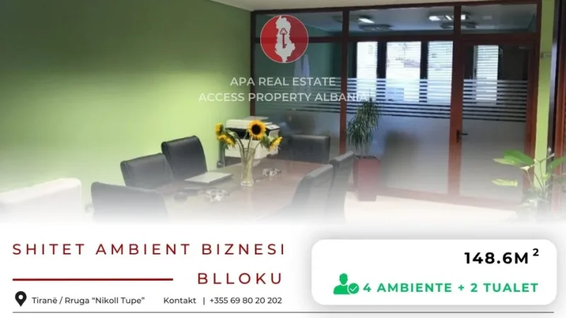 Tirane, shitet Kati 1, 148 m² (Rruga Nikolla Tupe)