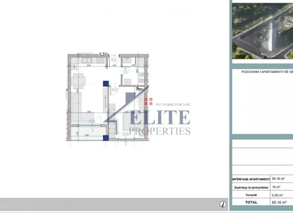 Tirane, shitet apartament 1+1+Ballkon Kati 4, 65 m² 71.767 € (Paskuqan)
