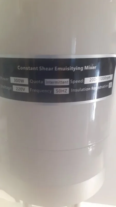 Tirane, Homogjenizues me xhiro deri ne 11.000 xhiro/minute