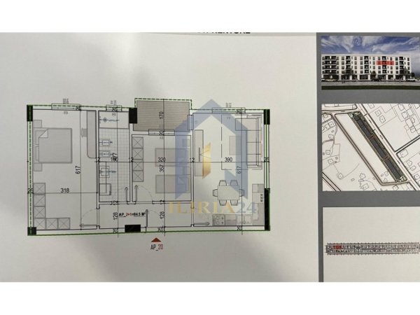 Tirane, shes apartament 2+1+Ballkon , 99 m² 73.927 € 