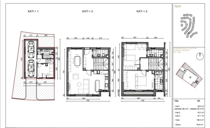 Tirane, jepet me qera Vile 3 Katshe , 195 m² 1.100 € (Residenca Aba)