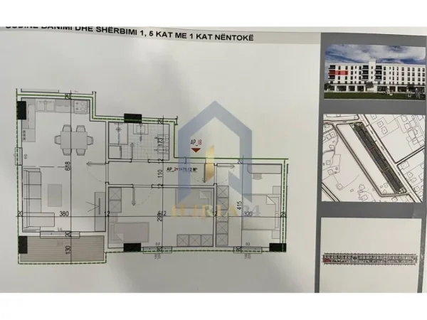Tirane, shes apartament 2+1+Ballkon Kati 3, 88 m² 66.600 € 