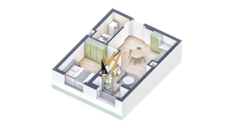 Tirane, shitet apartament 1+1+Ballkon Kati 5, 60 m² 93.000 € (ALI DEM)