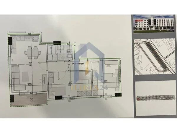 Tirane, shes apartament 2+1+Ballkon Kati 4, 88 m² 66.600 € 
