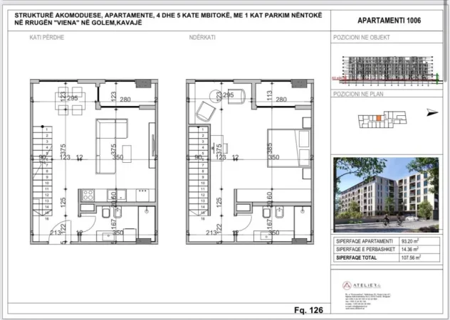 Golem, shitet apartament 1+1+Aneks+Ballkon Kati 0, 70 m² (Golemn)