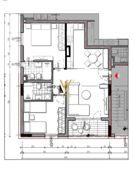 Tirane, shitet apartament 2+1+Ballkon Kati 2, 93 m² 177.000 € (LIQENI I THATE)