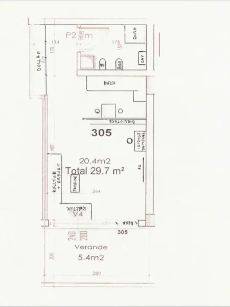 Tirane, shes garsonier Dublex Kati 1, 39,9 m² 75.500 € (Rruga Budi, Ana Residence)