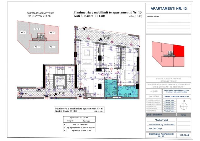 !!!ULET CMIMI!!I RI Tirane, shitet apartament 2+1+Ballkon Kati 3, 115 m² 166.000 € (Perball Shkolles se Bashkuar)