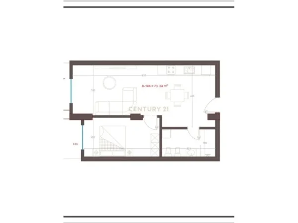 Durres, shitet apartament 1+1 Kati 4, 73 m² 76.900 € (Golem)