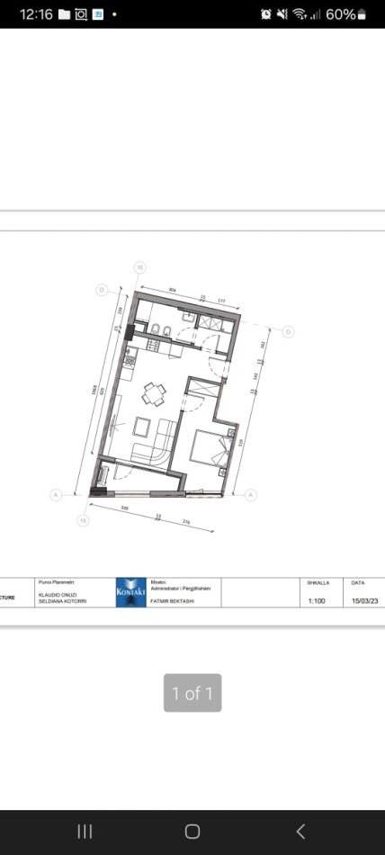Shitet, Apartament 1+1, Kompleksi Kaimi, Tirane.