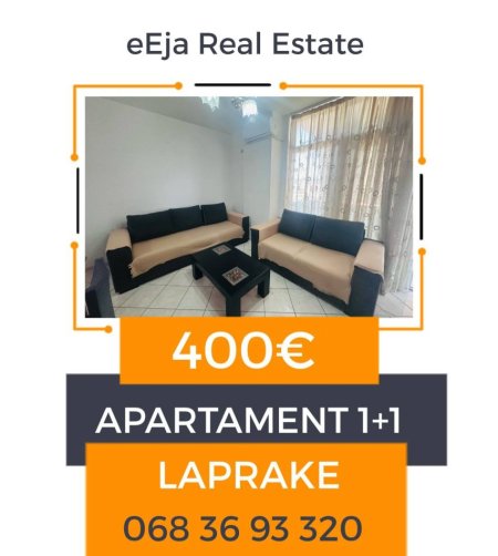 Tirane, jepet me qera apartament 1+1+Ballkon Kati 4, 75 m² 400 € (Laprake intesa San Paolo banke)