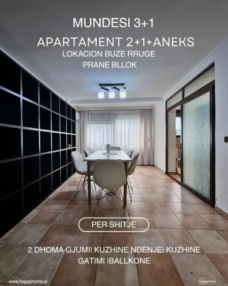 Tirane, shitet apartament 2+1+Ballkon Kati 3, 100 m² 260.000 € 