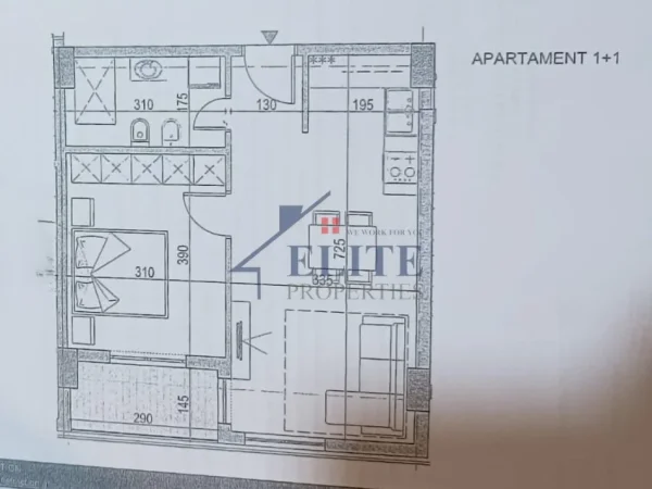 Tirane, shitet apartament 1+1+Ballkon Kati 3, 64 m² 76.560 € (Univers City)