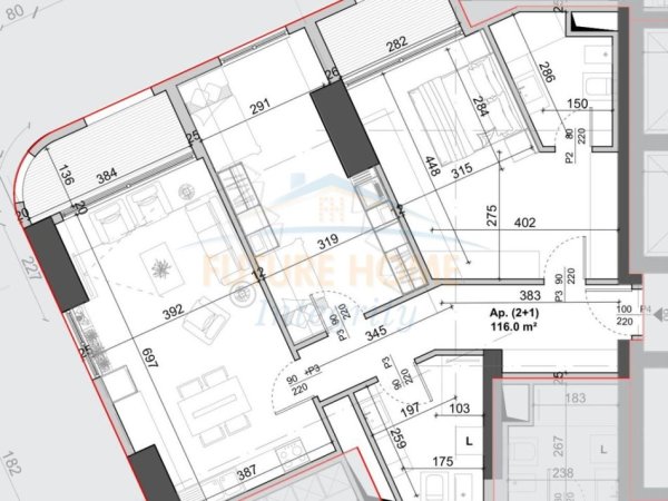 Tirane, shitet apartament 2+1+Ballkon Kati 9, 145 m² 478.000 € (PAZARI I RI)