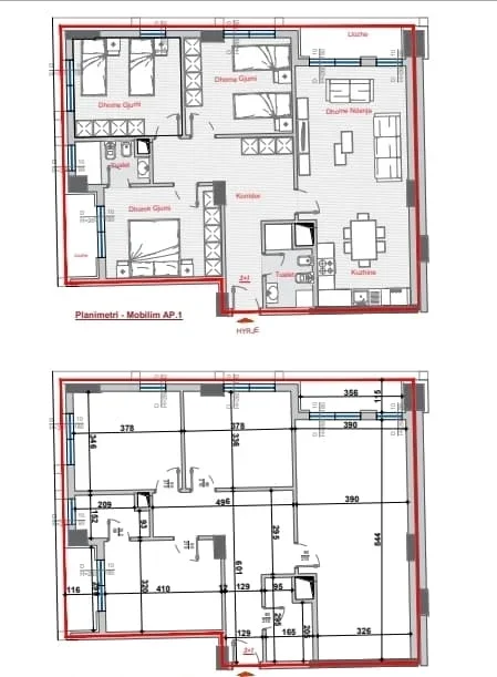 Shqiperi, shes apartament 3+1+Ballkon Kati 2, 141 m² 268.900 € (Bulevardi i Ri)