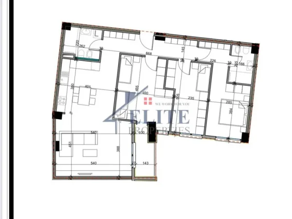 Tirane, shitet apartament 3+1+Ballkon Kati 3, 148 m² 162.250 € (Aluna Kompleks)