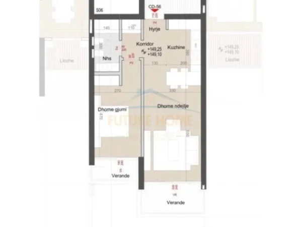 Shqiperi, shitet apartament 1+1+Ballkon Kati 3, 85 m² 305.000 € (GREEN COAST)