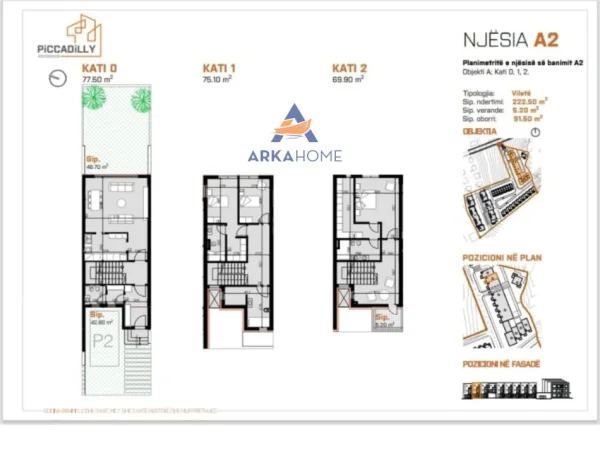 Tirane, shitet Vile 2 Katshe Kati 2, 226 m² 558.540 € (LIQENI I THATE)