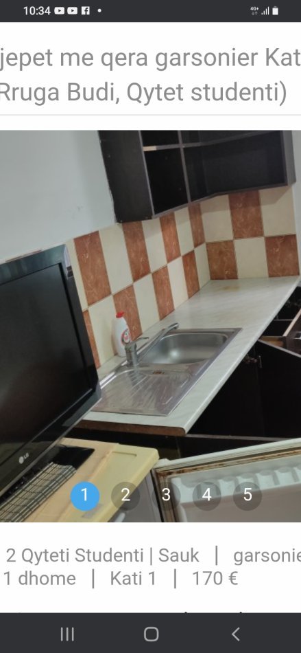 Tirane, jepet me qera garsonier Kati 0, 47 m² 170 € (Rruga budi)