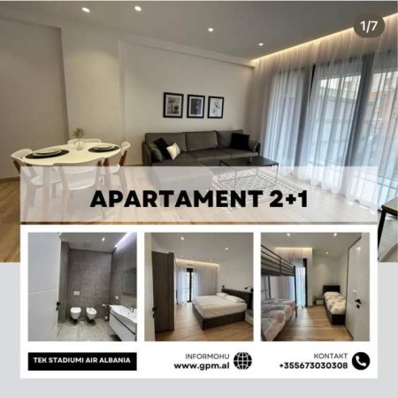 Tirane, jepet me qera apartament 2+1 Kati 4, 100 m² 1.500 Euro