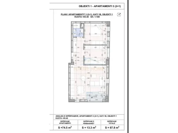 Tirane, shitet apartament 2+1 Kati 6, 88 m² 130.830 € (UNAZA E RE)