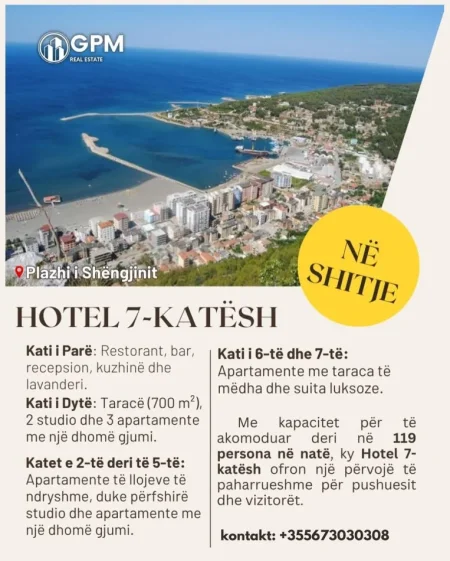 Shengjin, shitet hotel , 2.401 m².