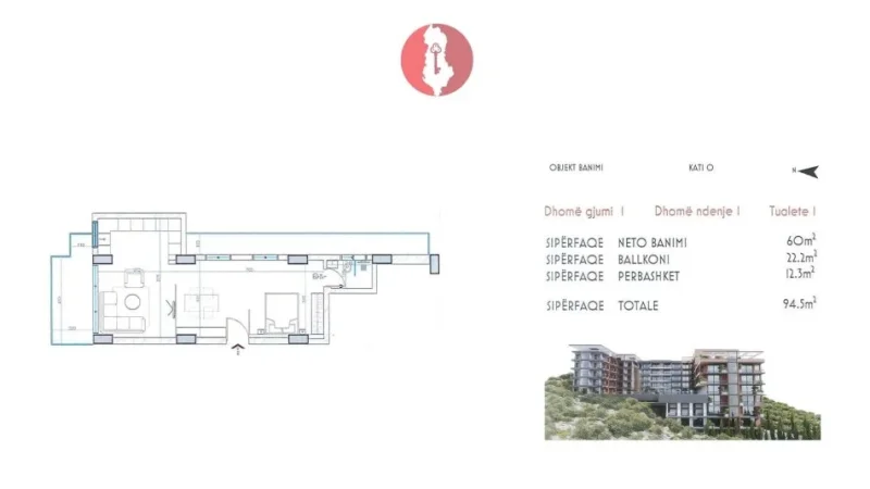 Vlore, shitet 1+1 , (Vlorë, Rruga “Dhimiter Konomi”)