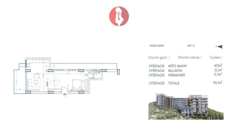 Vlore, shitet 1+1 , (Vlorë, Rruga “Dhimiter Konomi”)