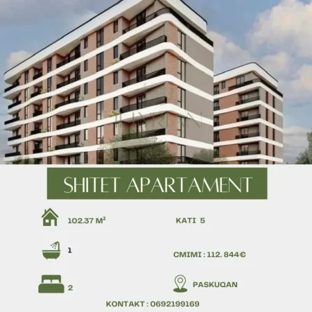 Tirane, shitet apartament 2+1 Kati 5, 102 m² 112.844 € 