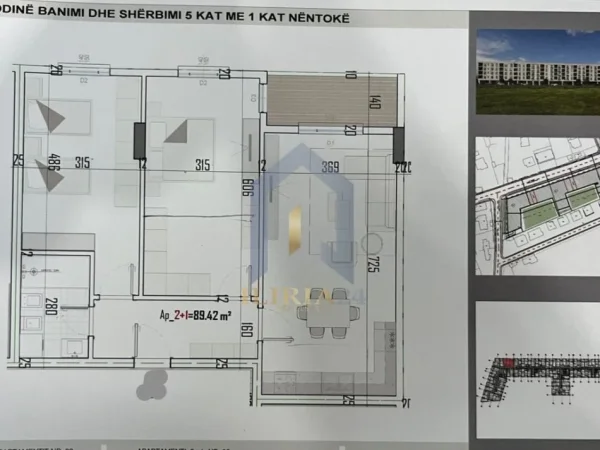 Tirane, shes apartament 2+1+Ballkon Kati 1, 105 m² 78.802 € 