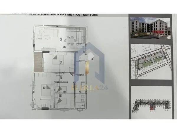 Tirane, shes apartament 3+1+Ballkon Kati 1, 121 m² 90.832 € 