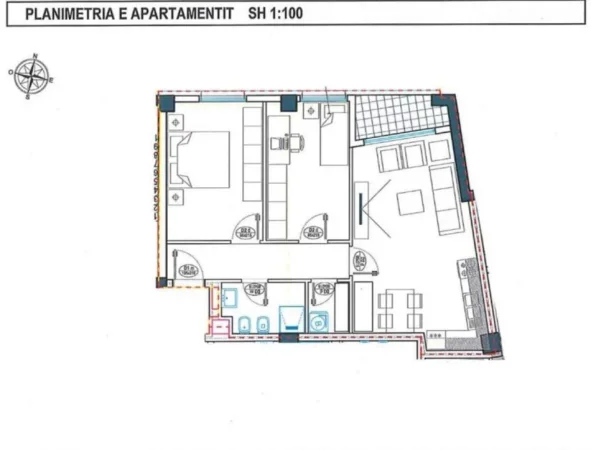 Tirane, shitet apartament 2+1+Ballkon Kati 3, 91 m² 165.000 € (Bulevardi I Ri)