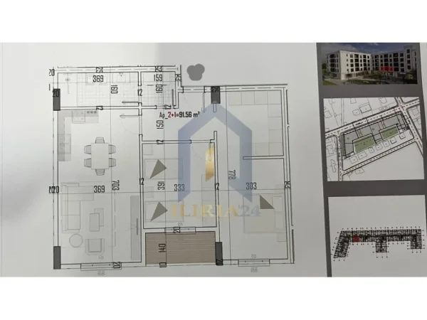 Tirane, shes apartament 2+1+Ballkon Kati 1, 107 m² 80.685 € 