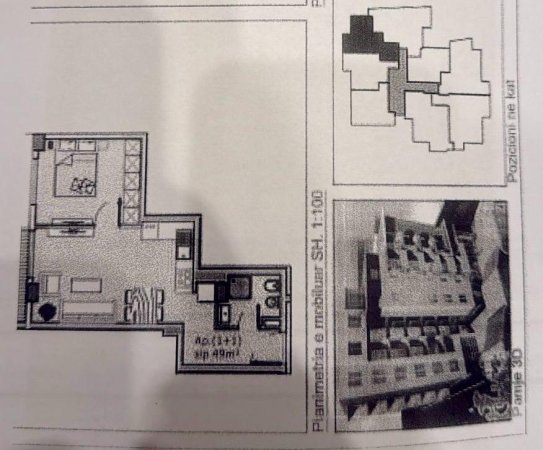 Sarande, shitet apartament 1+1+Ballkon Kati 4, 80.000 € (Sarande)