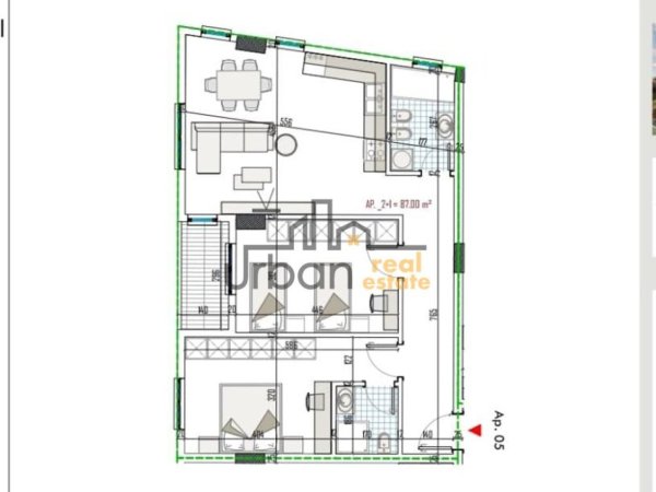 Tirane, shitet apartament 2+1+Ballkon Kati 1, 101 m² 116.150 € (Paskuqan, Kompleksi Apollo)