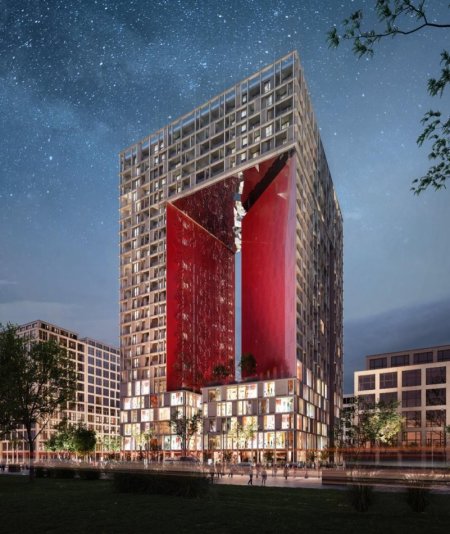 Tirane, shitet apartament 1+1+Ballkon Kati 14, 80 m² (Parku olimpik)