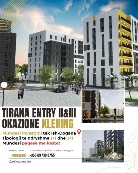 Tirane, shitet apartament 2+1 , (Ish Dogana)