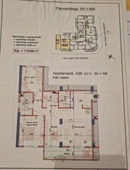 Tirane, shitet apartament 2+1+Ballkon Kati 4, 115 m² 220.000 € (4 Deshmoret)