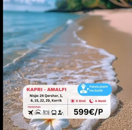 Tirane, oferte 5 DITË NË KAPRI &amp; AMALFI