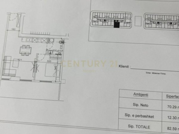 Shengjin, shitet apartament 1+1+Aneks+Ballkon Kati 3, 85 m² 86.720 € (Kune)